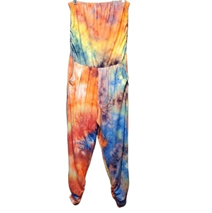 Women's Plus Size Tiedye Pullon Soft Stretchy Jumpsuit‎ 2X NWOT